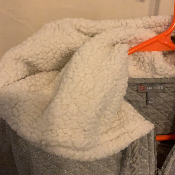 Cute silver sparkly zip down hoodie - Picture 4 of 7